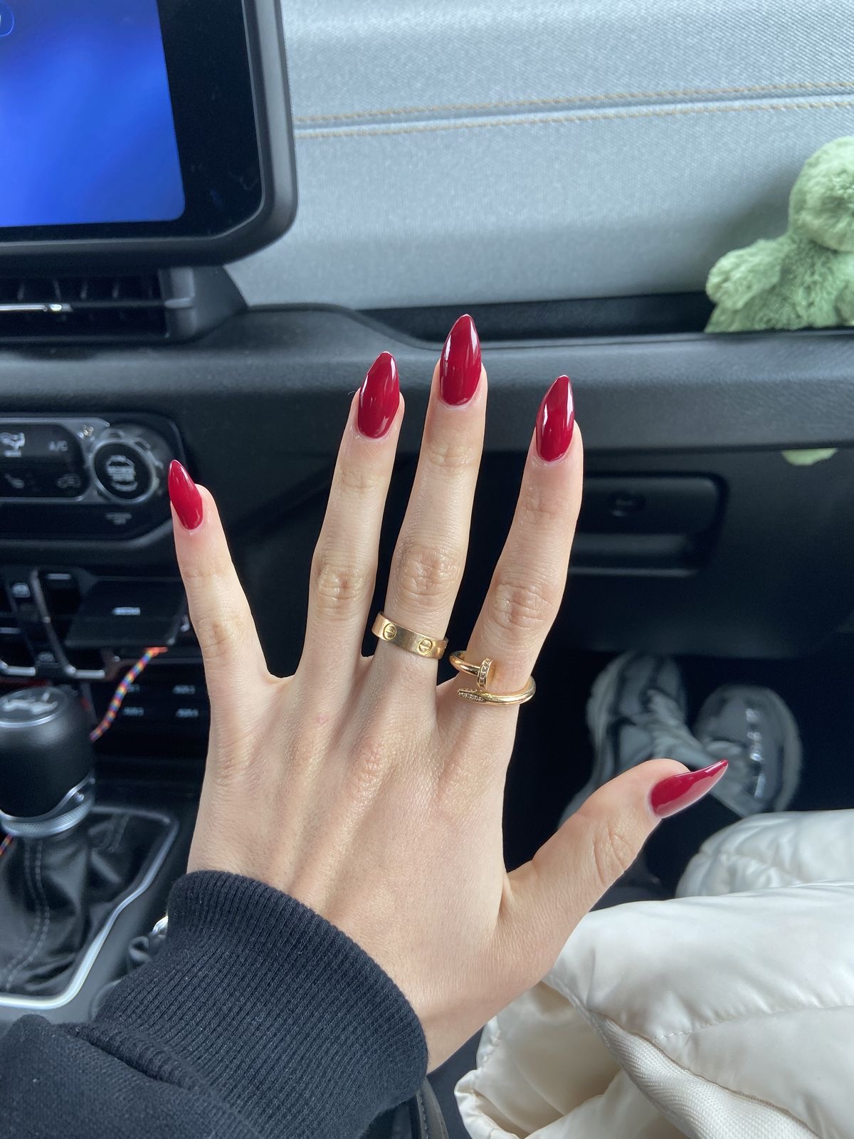 Almond chrome French nail design by Abigail Rose
