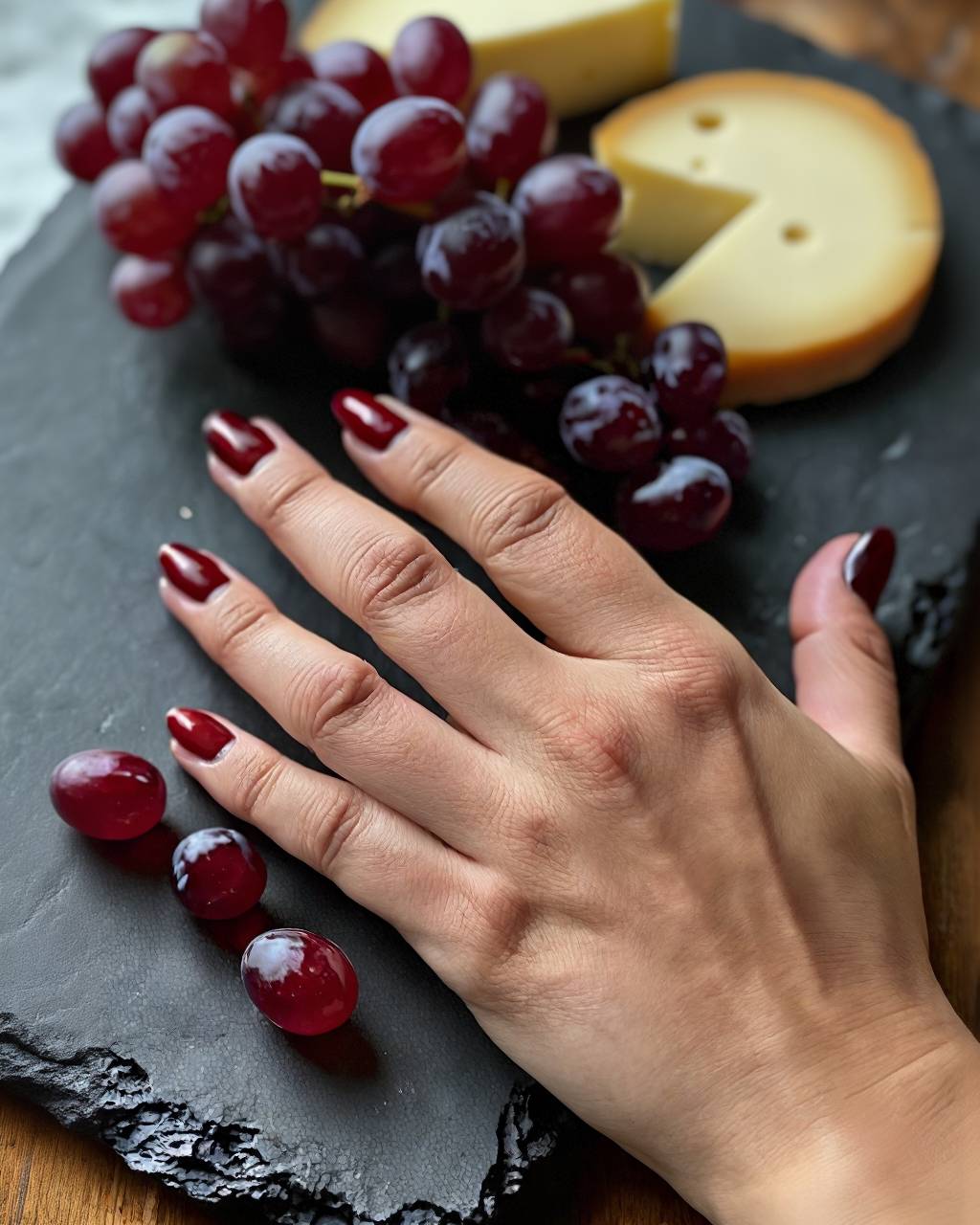 Oval minimalist nail design by Grace Lin