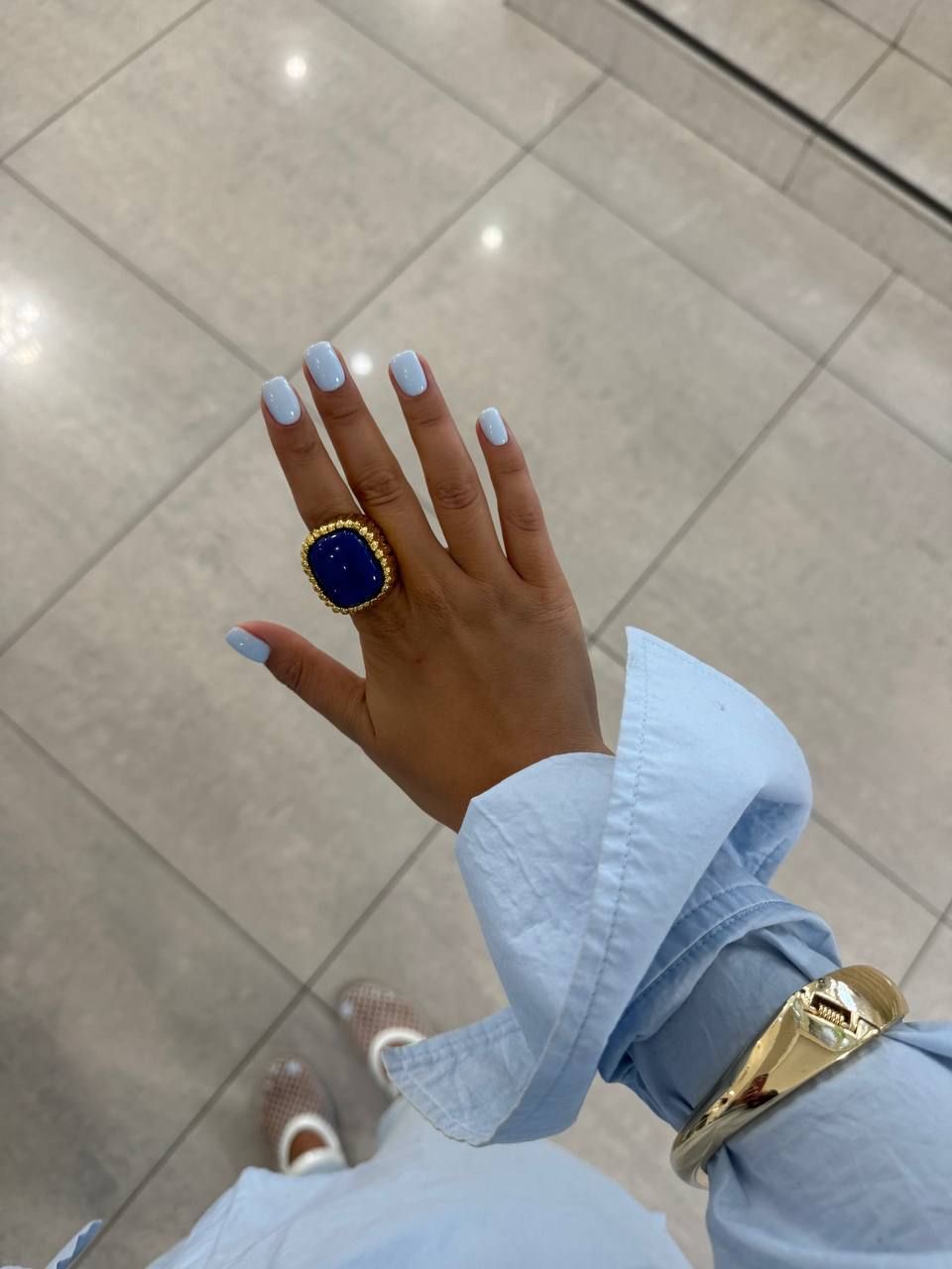 Square ombre nail design by Grace Lin