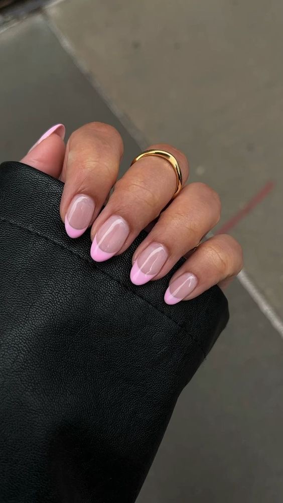 Square glazed nail design by Isla Marine