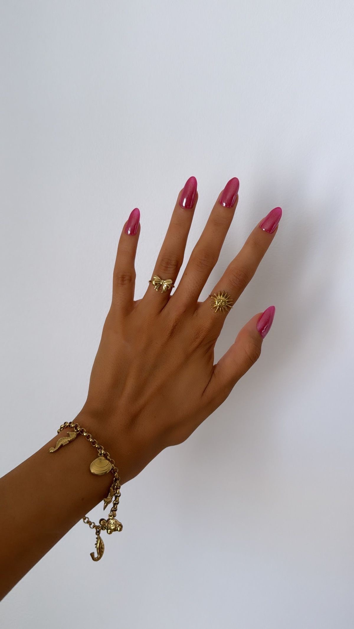 Oval glitter French nail design by Isla Marine