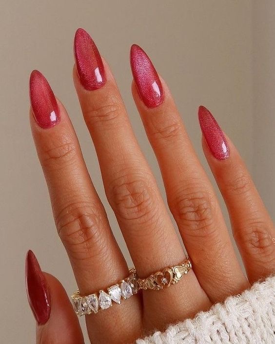 Oval glazed nail design by Isla Marine