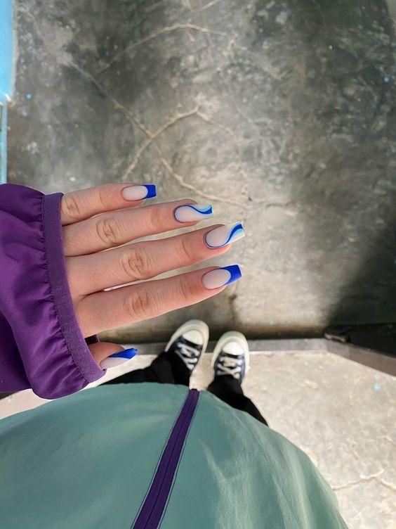 Almond art nail design by Isla Marine