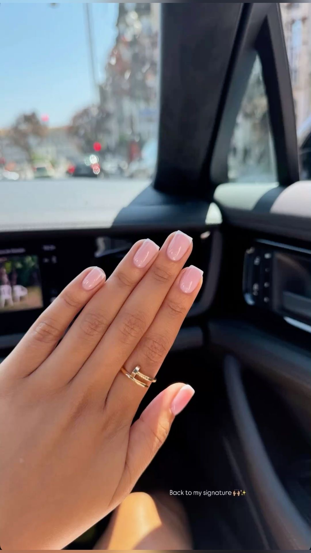 Square glazed nail design by Faith Hart