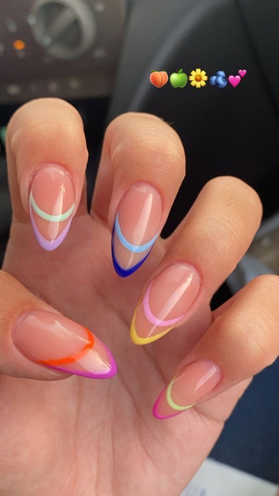 Stiletto French nail design by Faith Hart