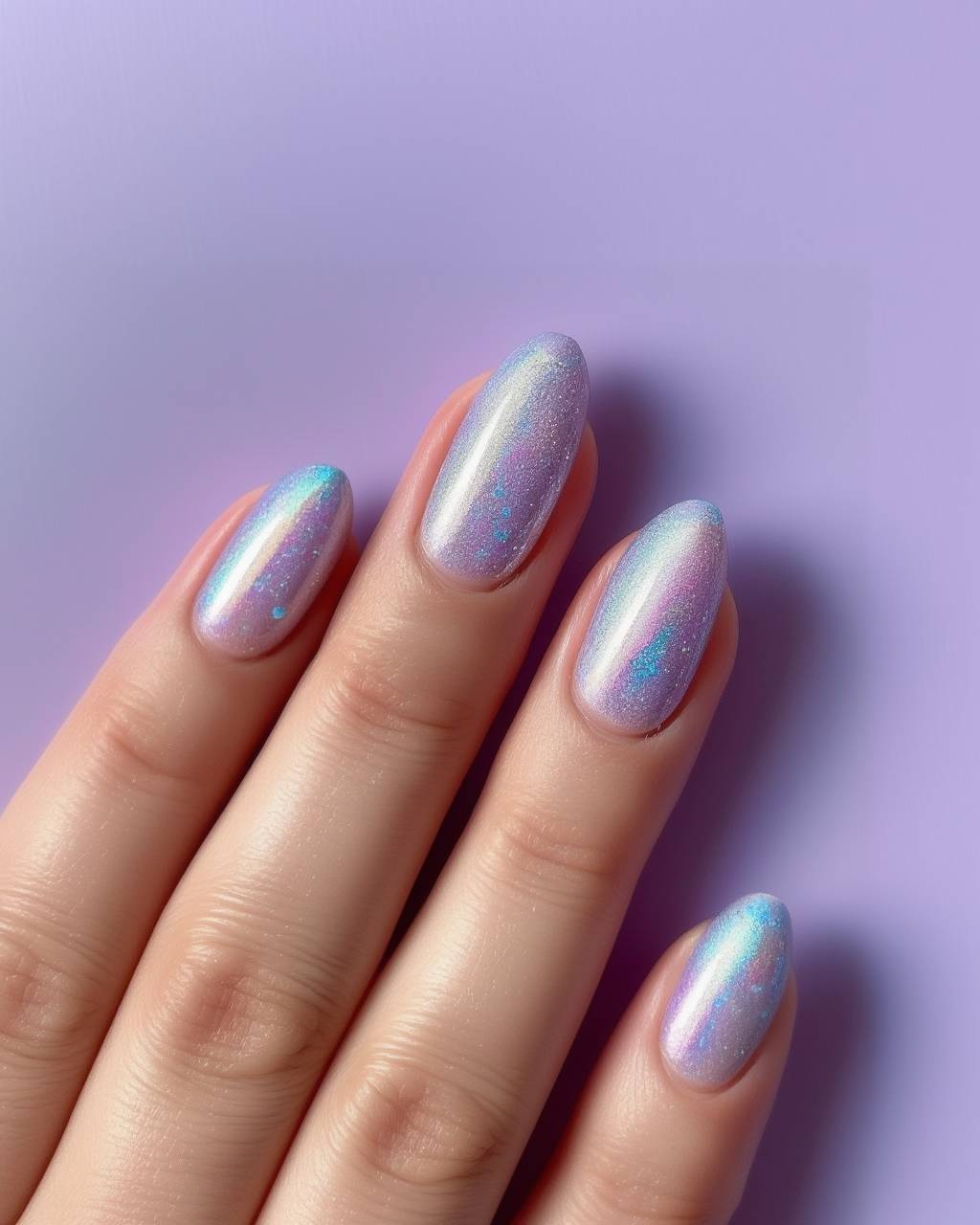 Squoval minimalist nail design by Hana Kim
