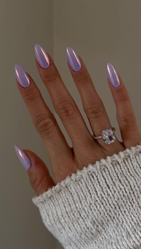 Squoval glazed nail design by Hana Kim