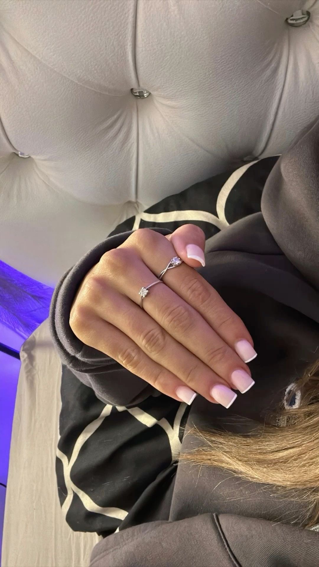 Stiletto aura nail design by Hana Kim