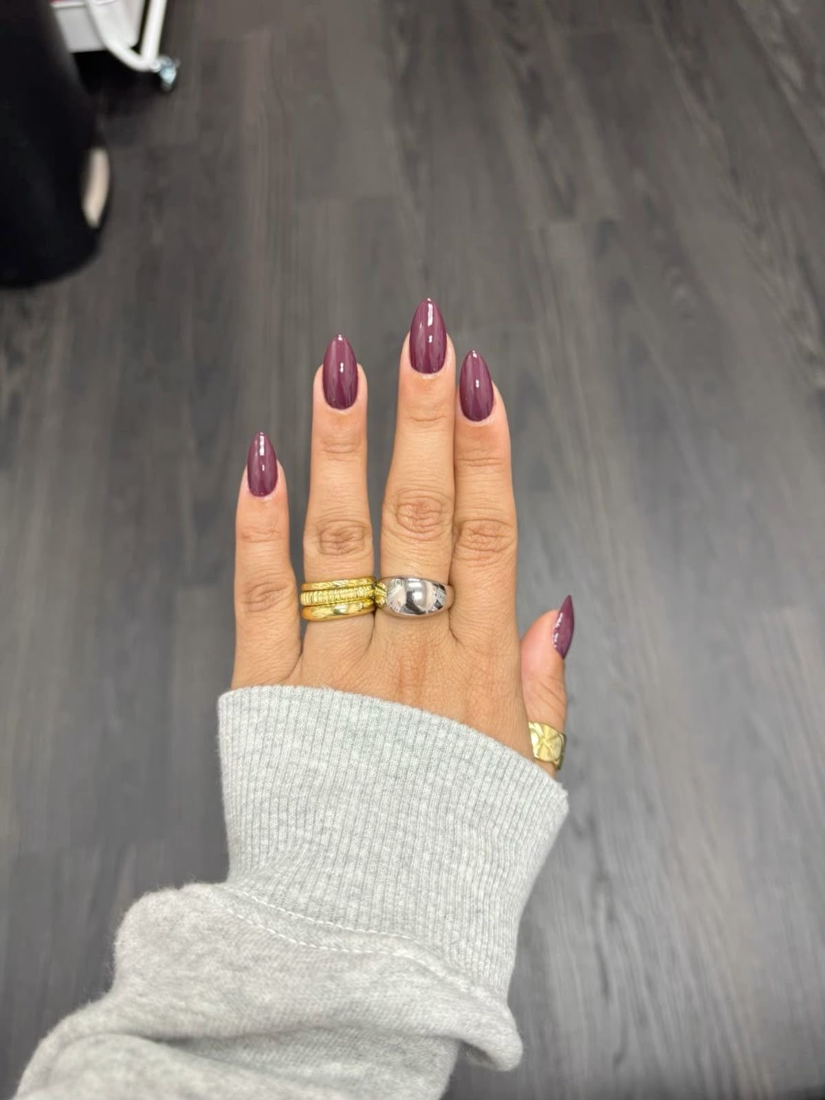 Stiletto glazed nail design by Chloe Vance