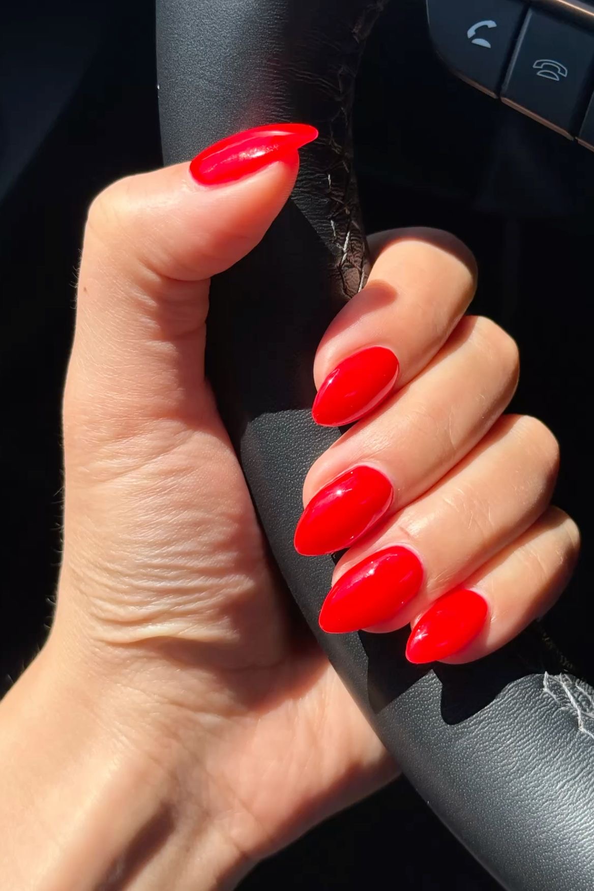 Stiletto French nail design by Chloe Vance