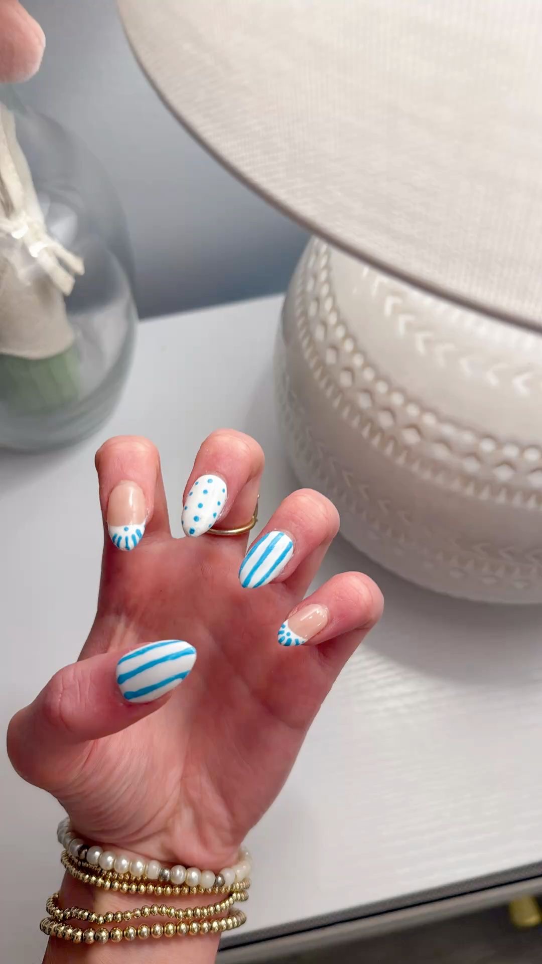 Oval minimalist nail design by Chloe Vance