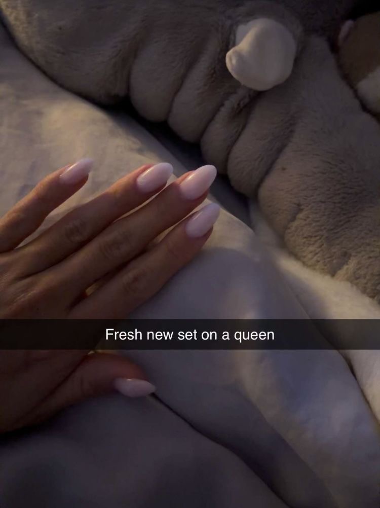 Square aura nail design by Chloe Vance
