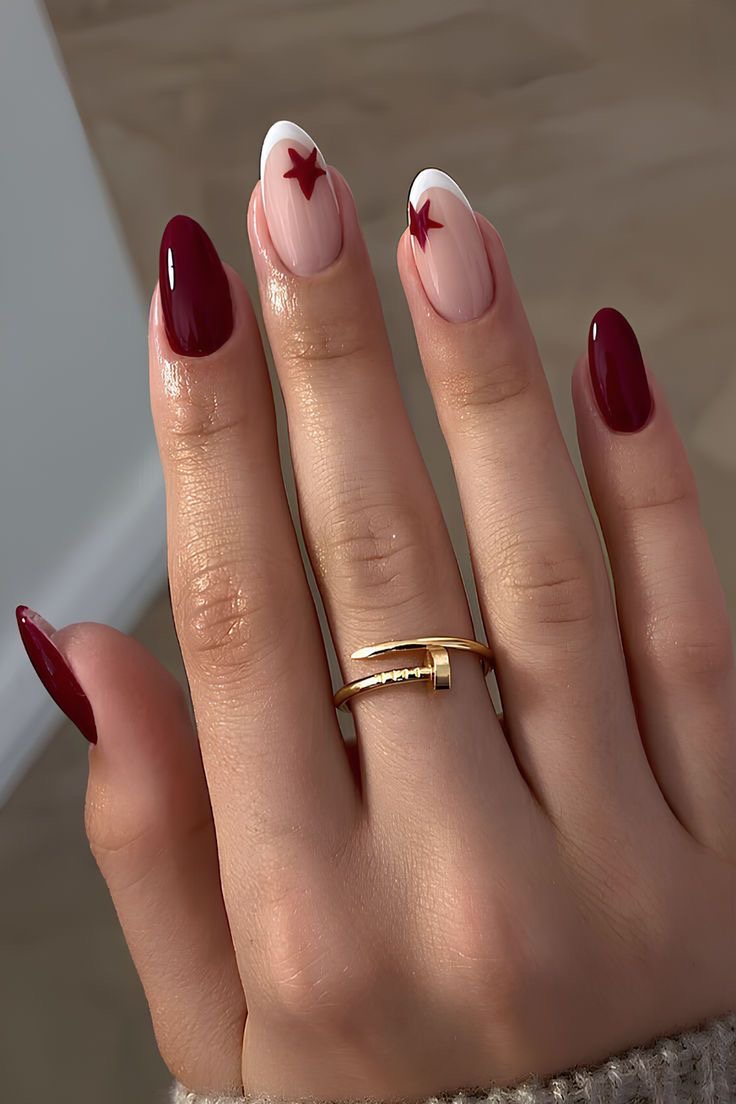 Almond art nail design by Victoria Sterling