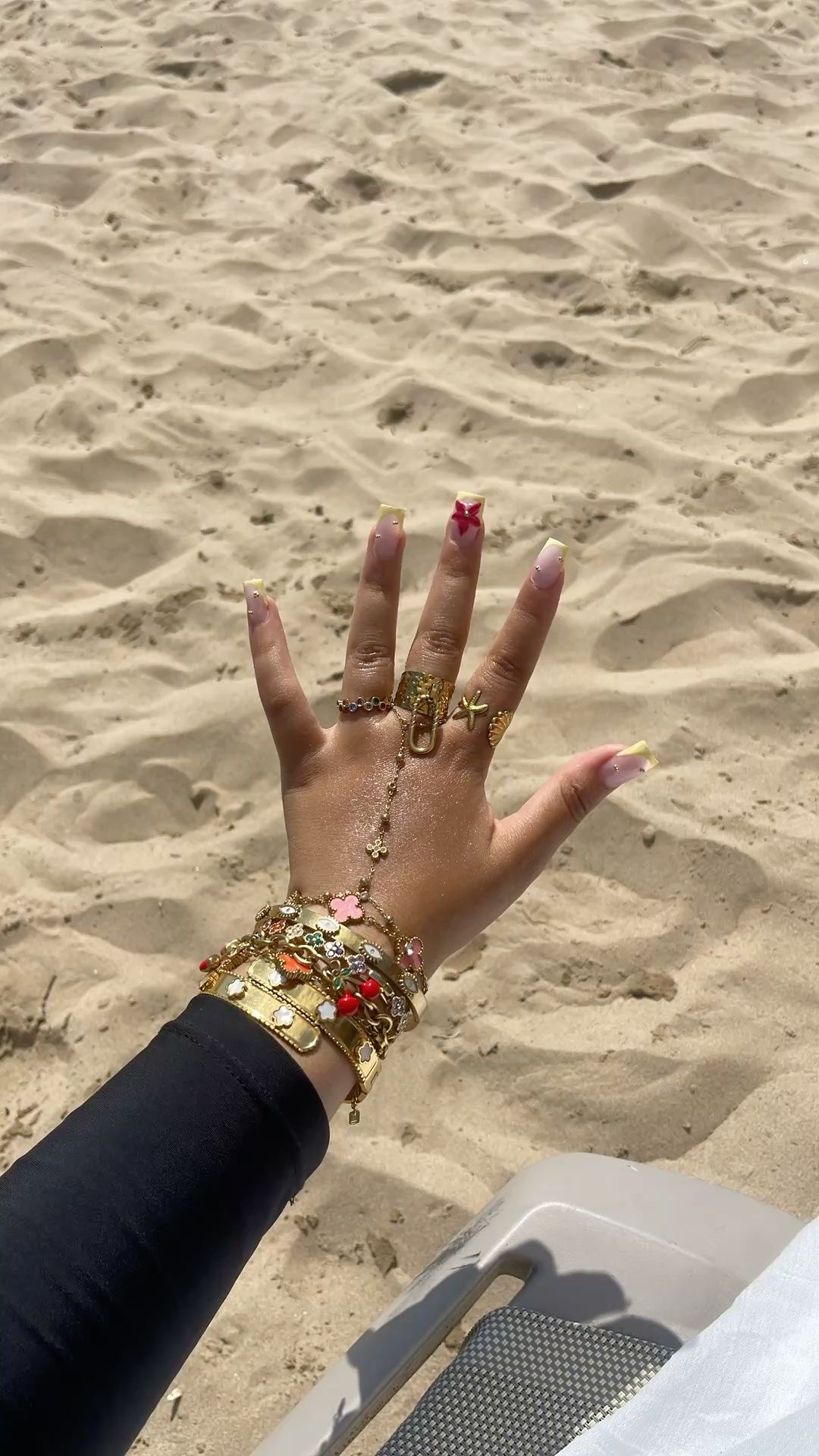 Square marble nail design by Victoria Sterling