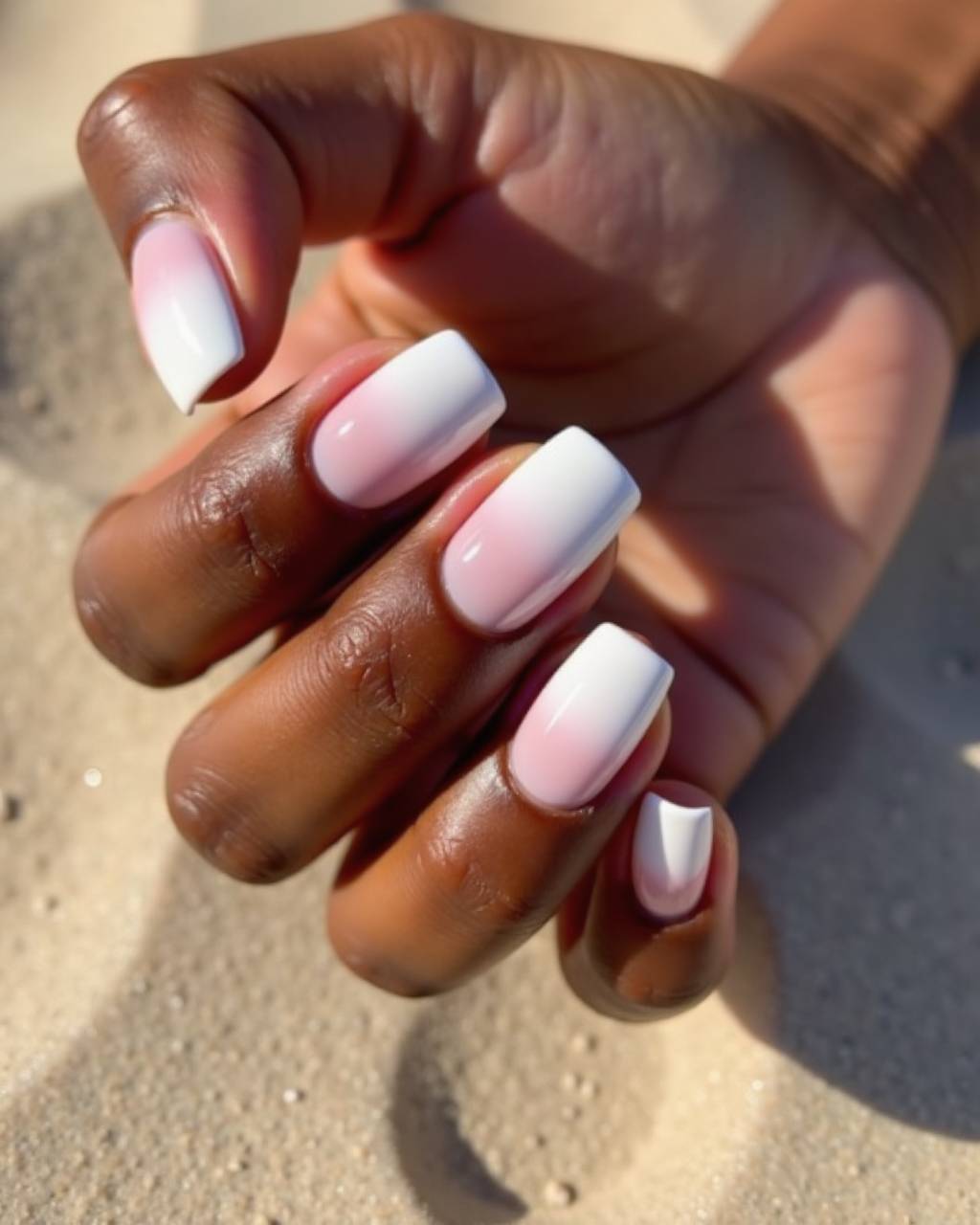 Squoval ombre nail design by Victoria Sterling