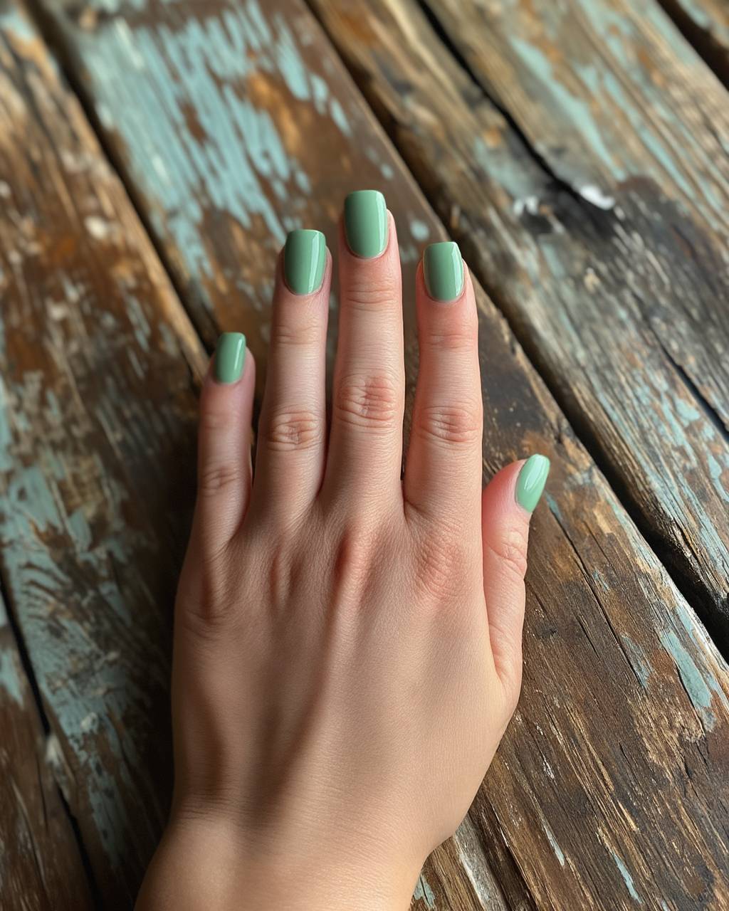 Square minimalist nail design by Kira Volkov
