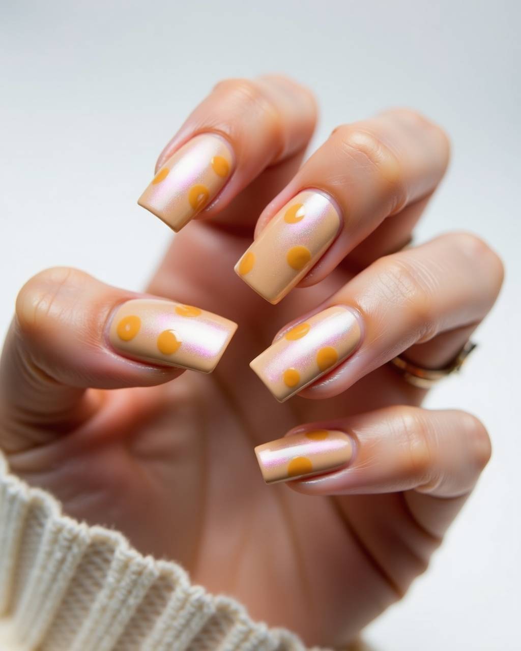 Square glazed nail design by Kira Volkov