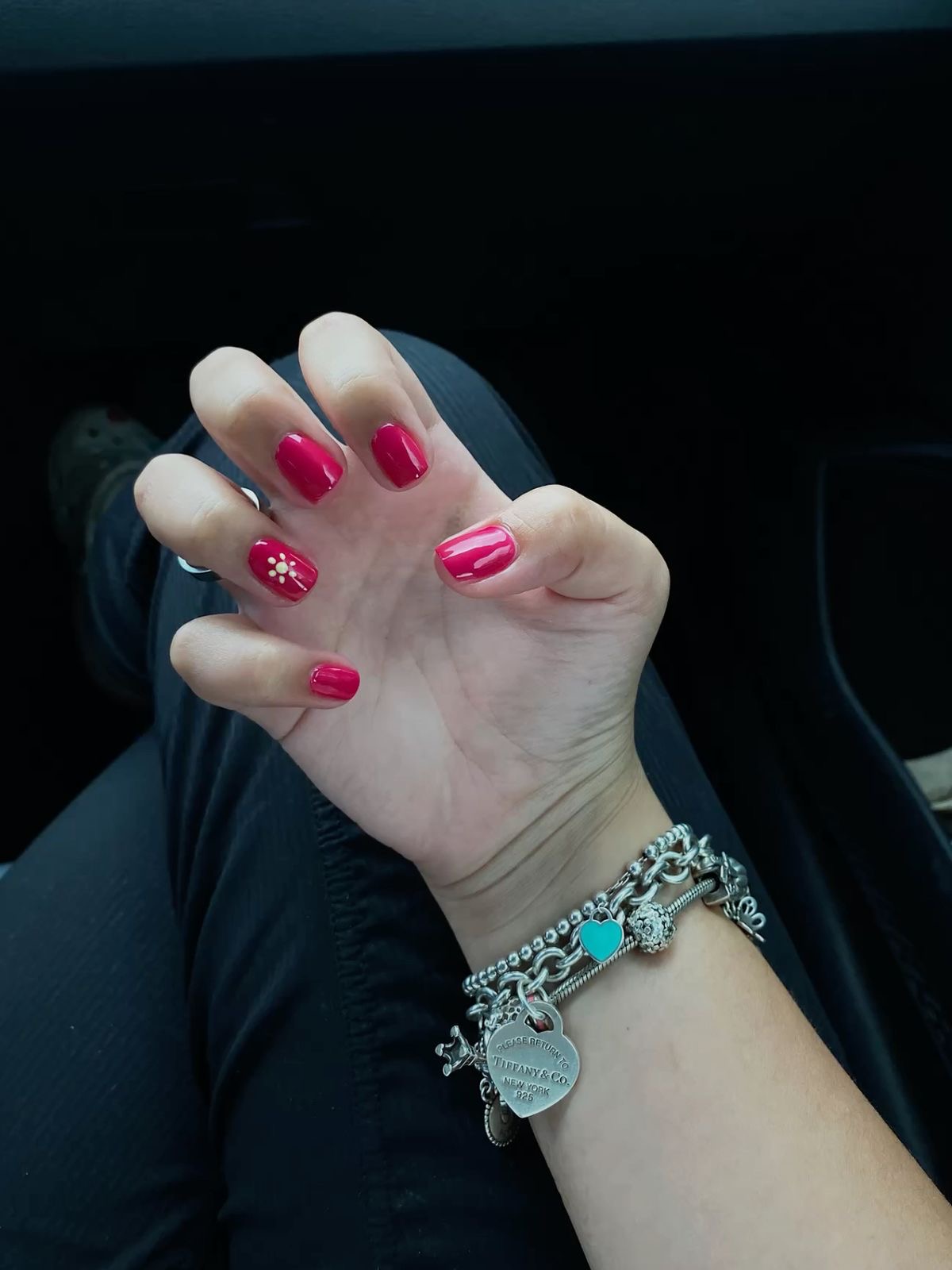 Squoval marble nail design by Kira Volkov
