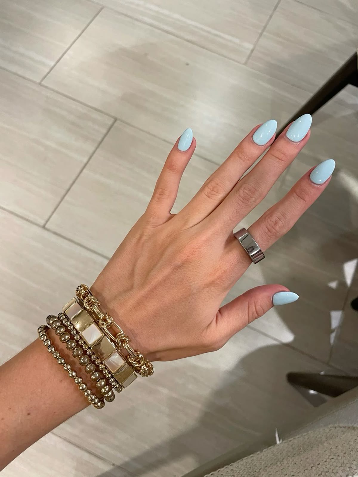 Oval ombre nail design by Mia Alvarez