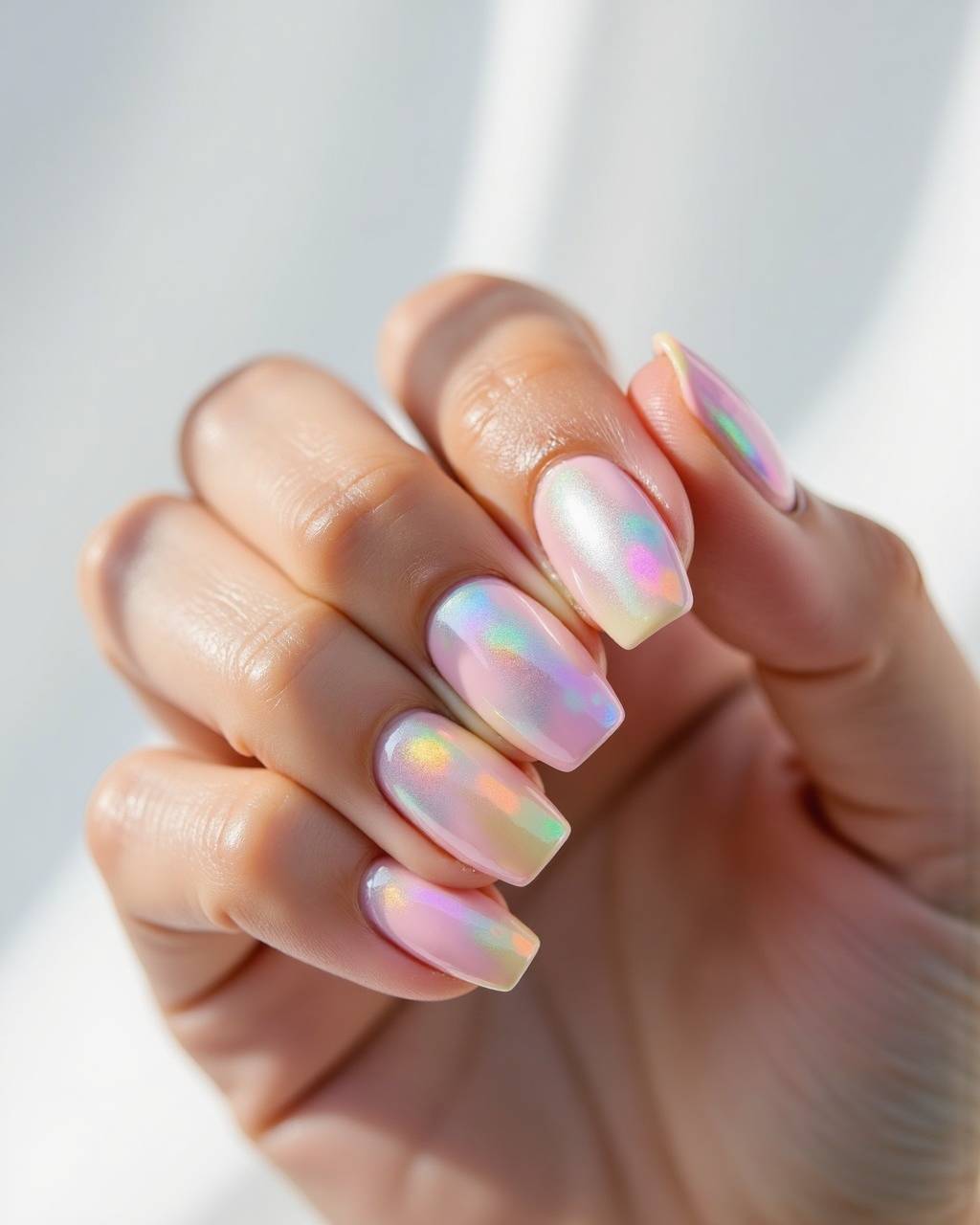 Oval glazed nail design by Mia Alvarez