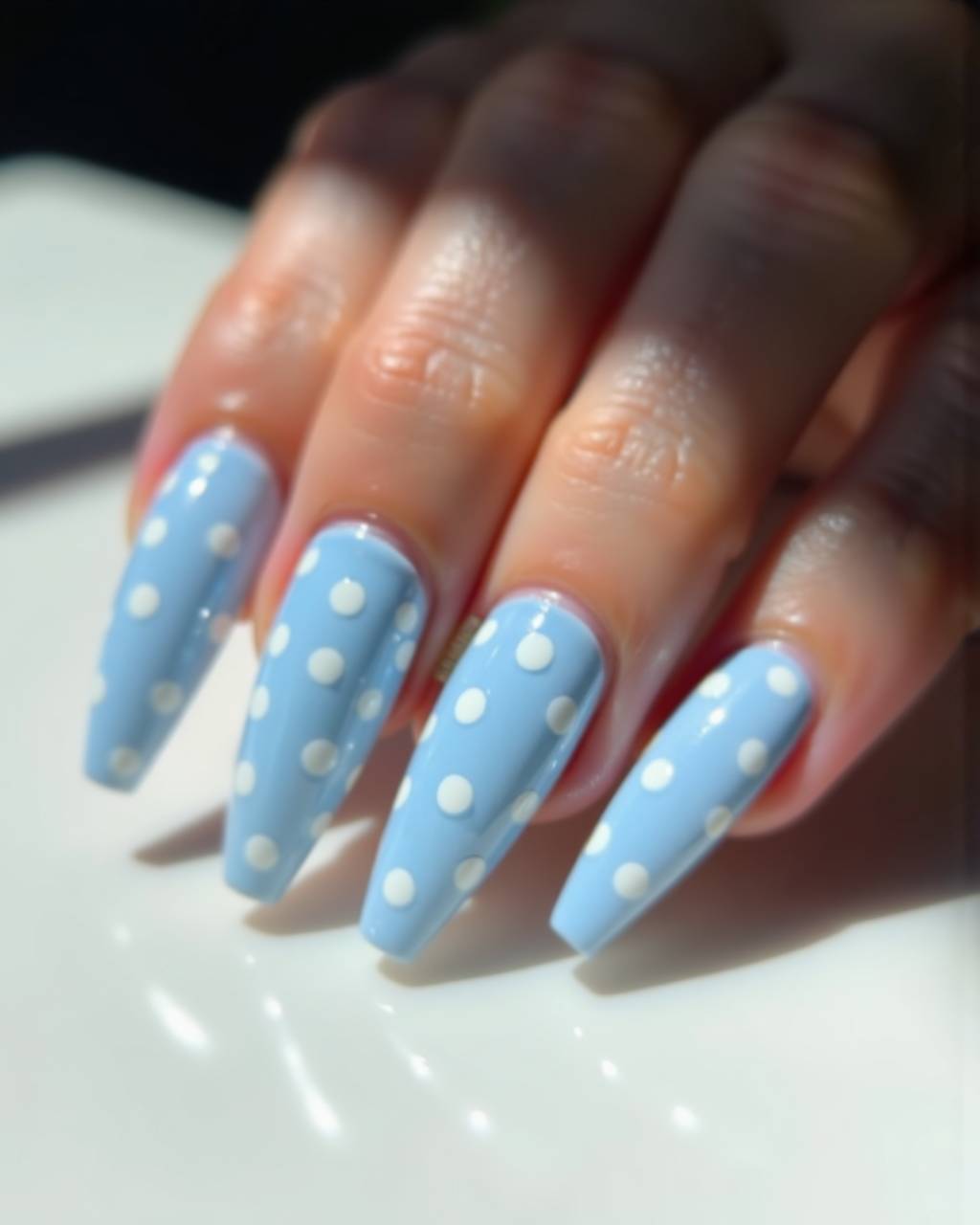 Stiletto geometric nail design by Mia Alvarez