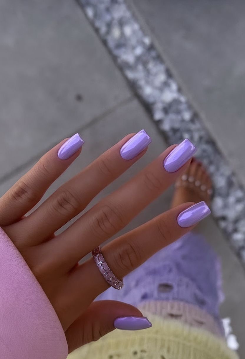 Oval line art nail design by Sadie Bloom