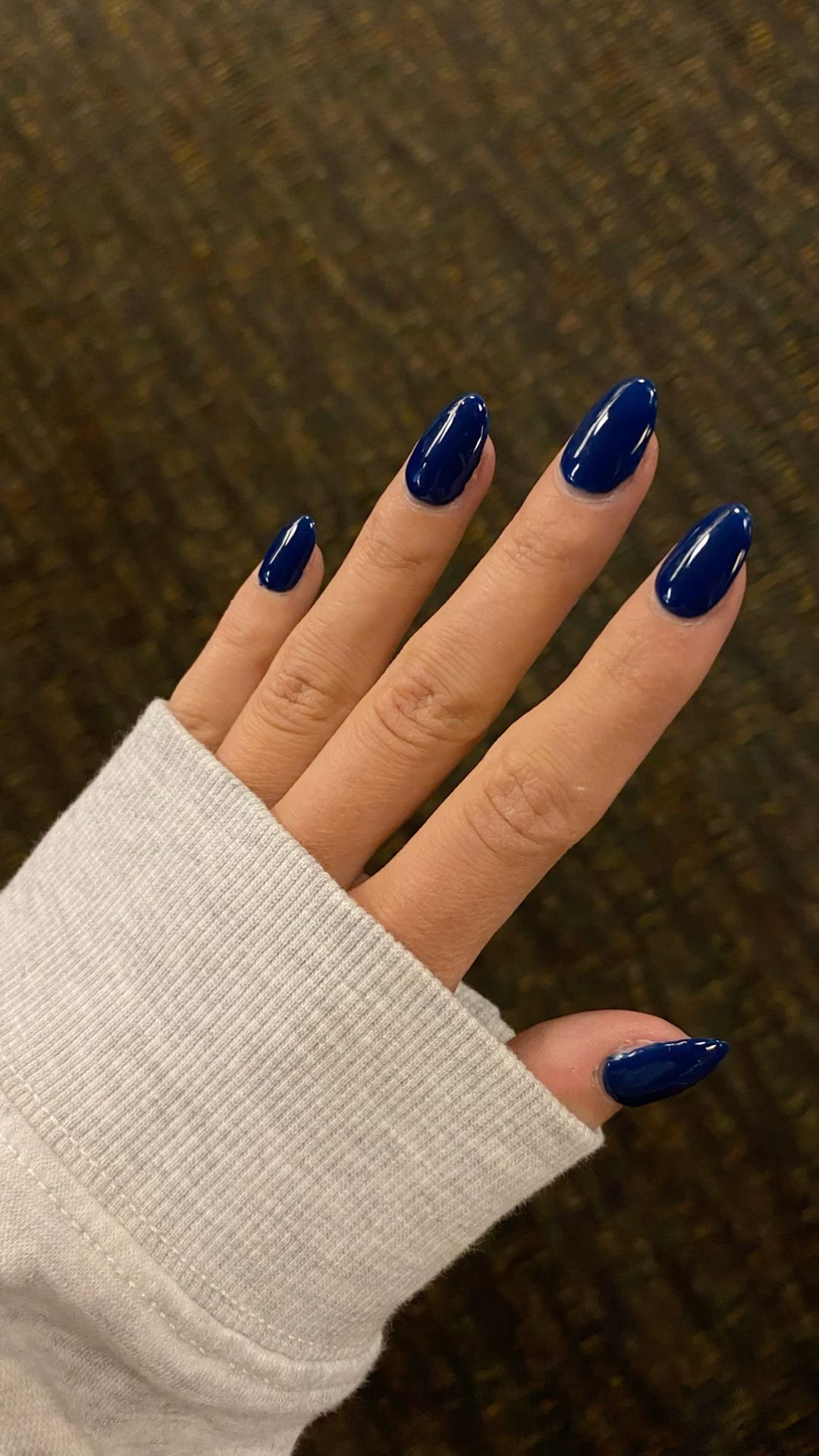 Square rhinestone nail design by Sadie Bloom
