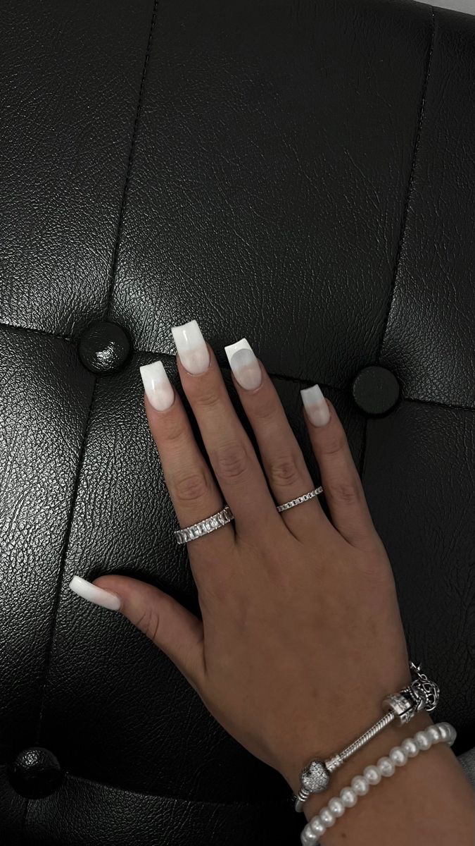 Square ombre nail design by Sadie Bloom