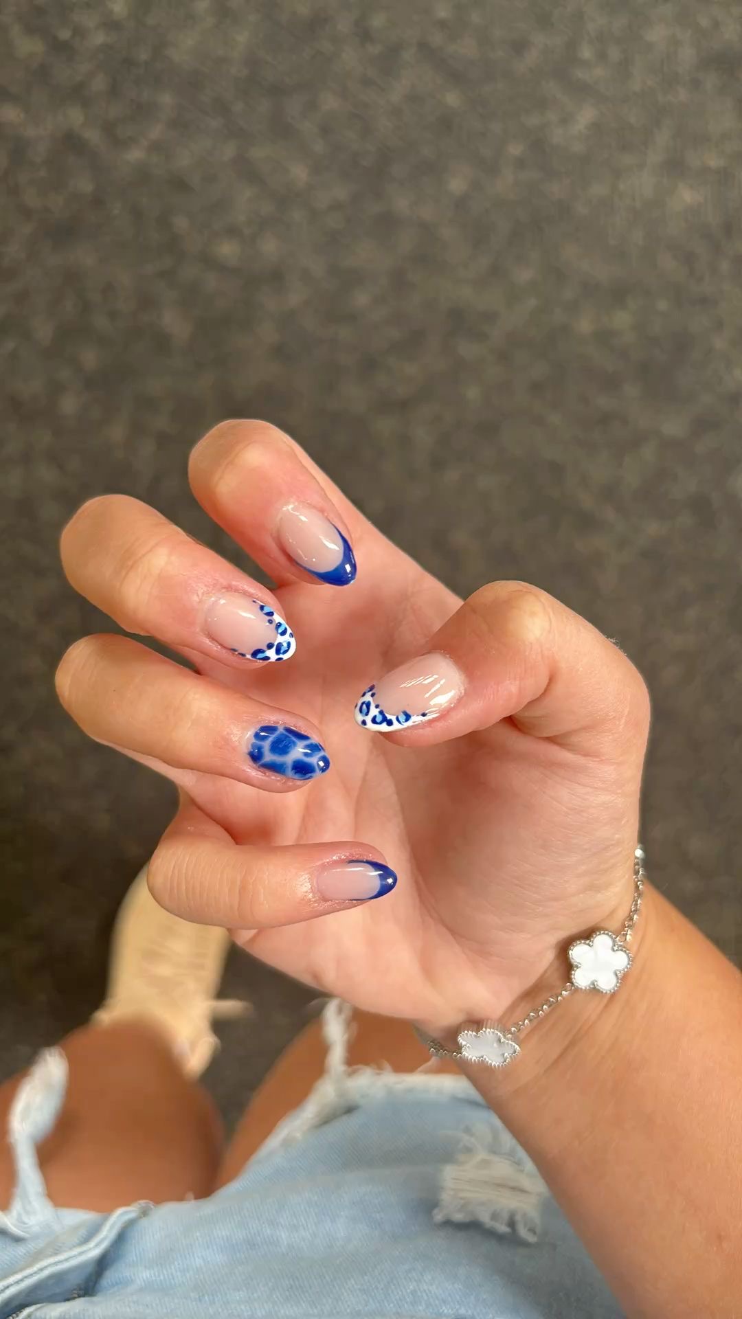 Oval glazed nail design by Sadie Bloom