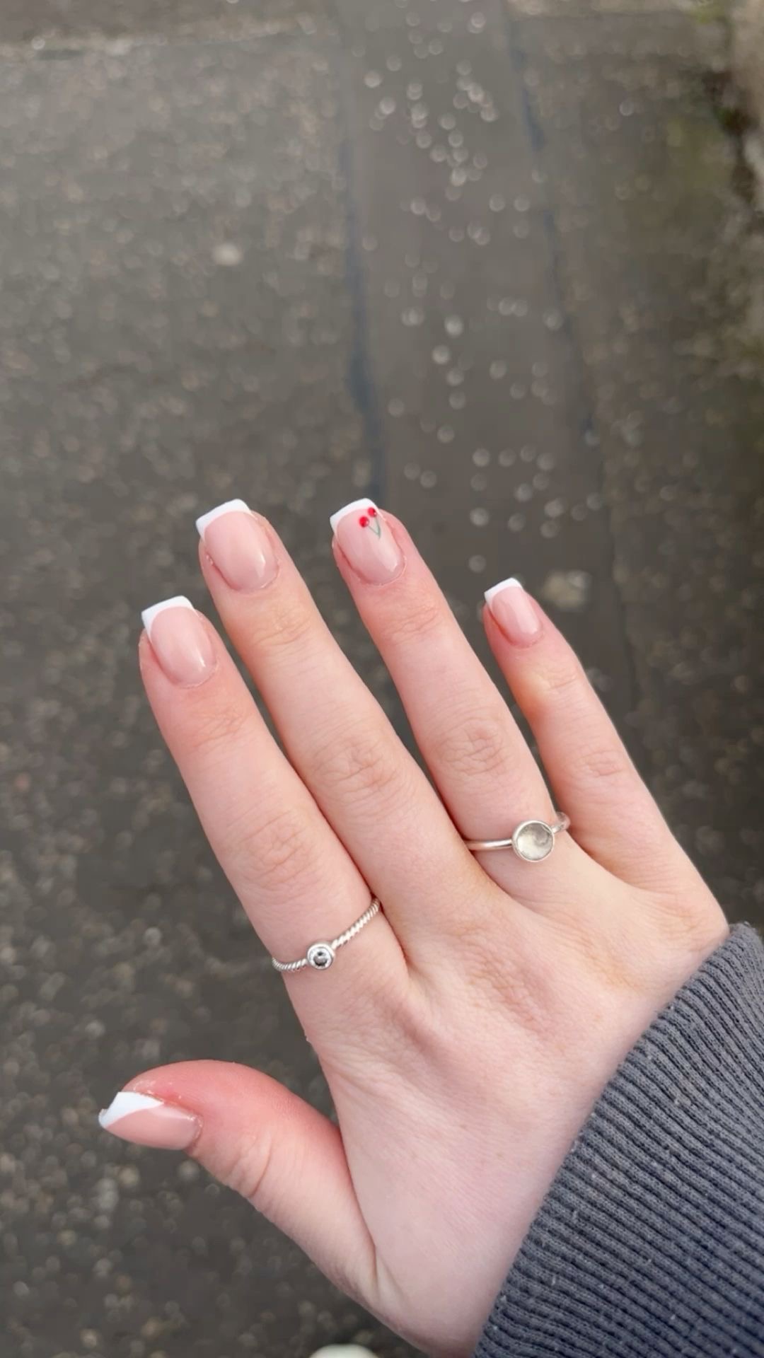 Almond rhinestone nail design by Lola Fernandez
