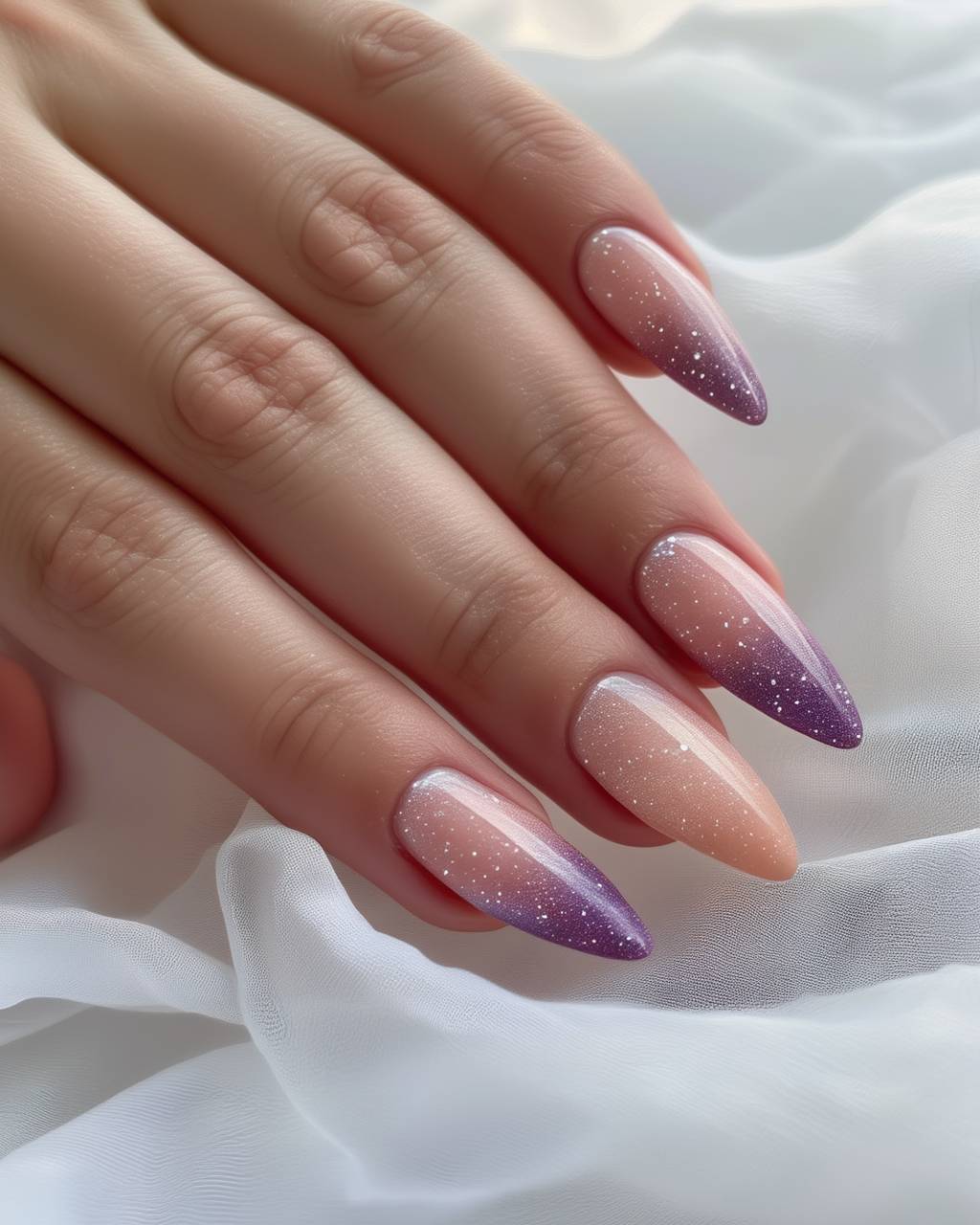 Stiletto ombre nail design by Lola Fernandez