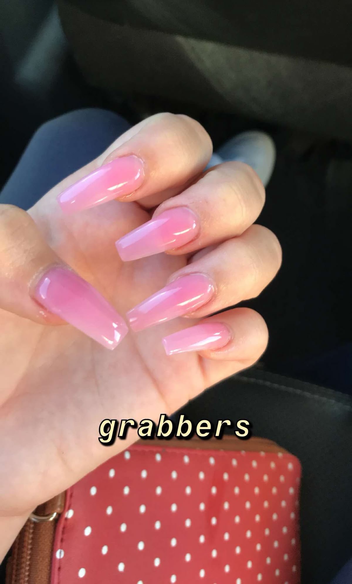 Square aura nail design by Maya Lin