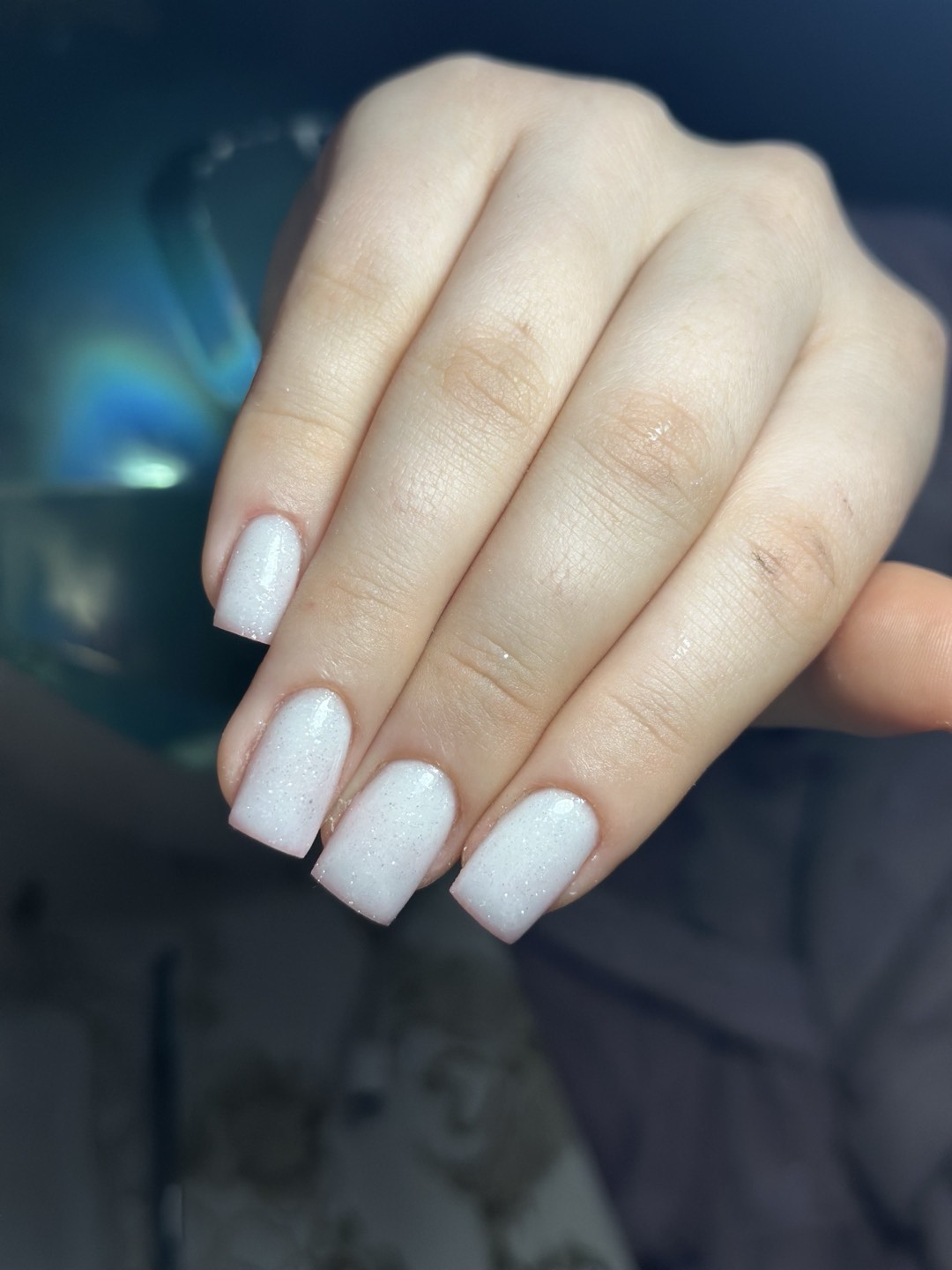 White nail design by @madalinavlas