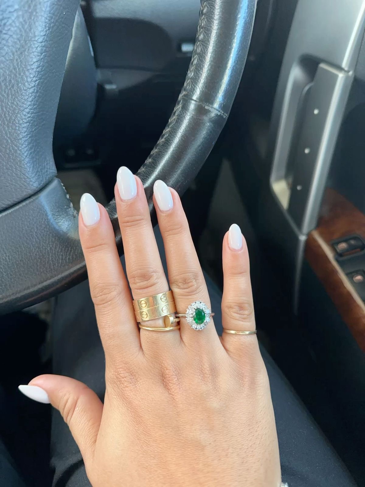Square line art nail design by Willow Hart
