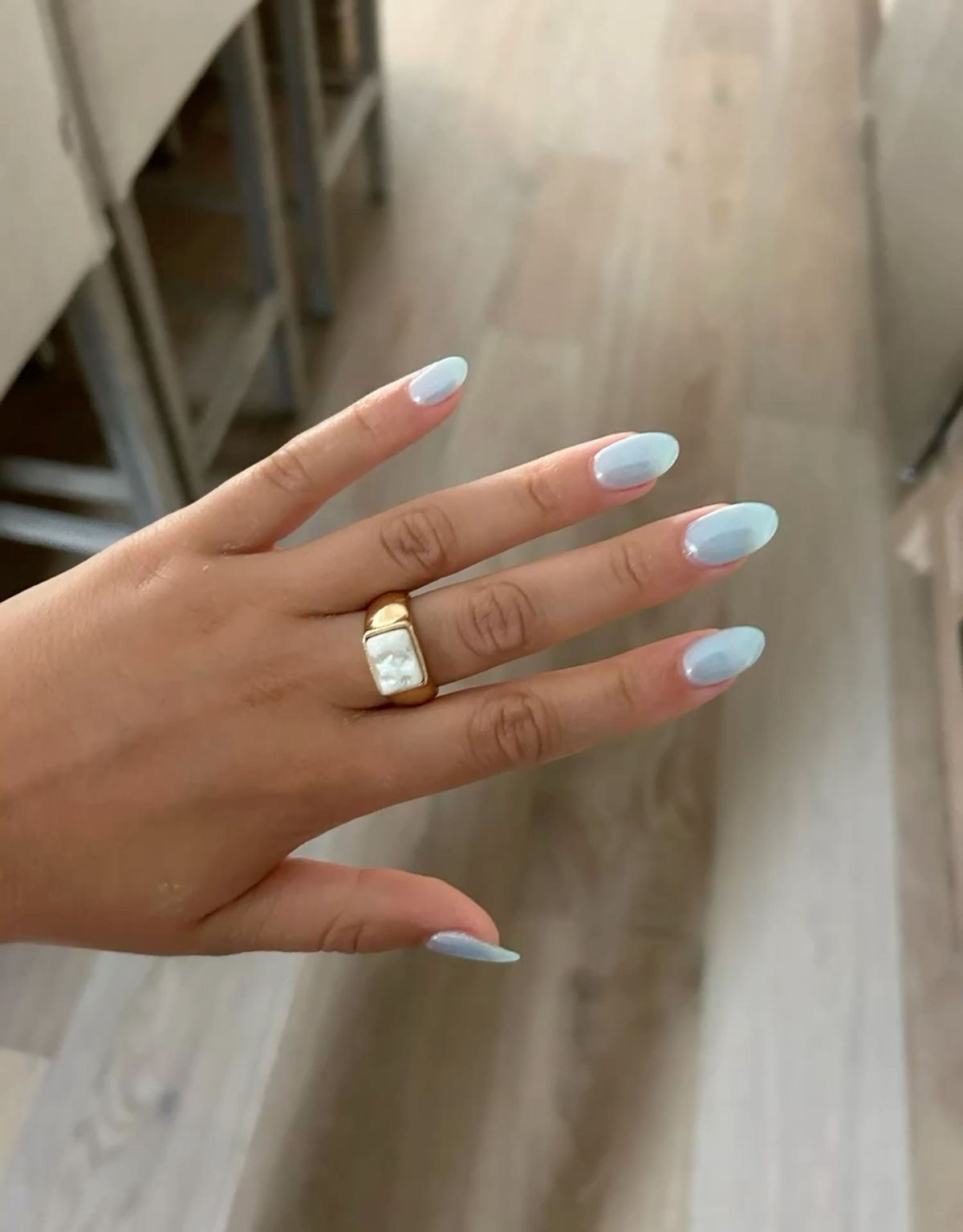 Stiletto glitter French nail design by Willow Hart