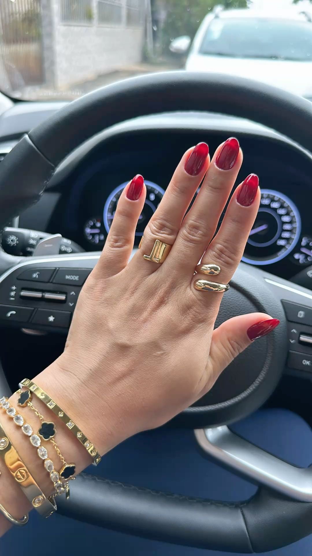 Squoval glitter French nail design by Willow Hart