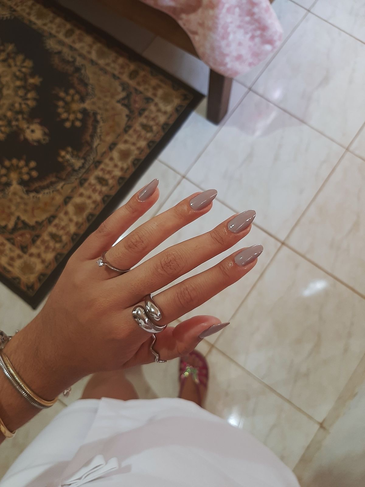 Squoval glitter French nail design by Willow Hart
