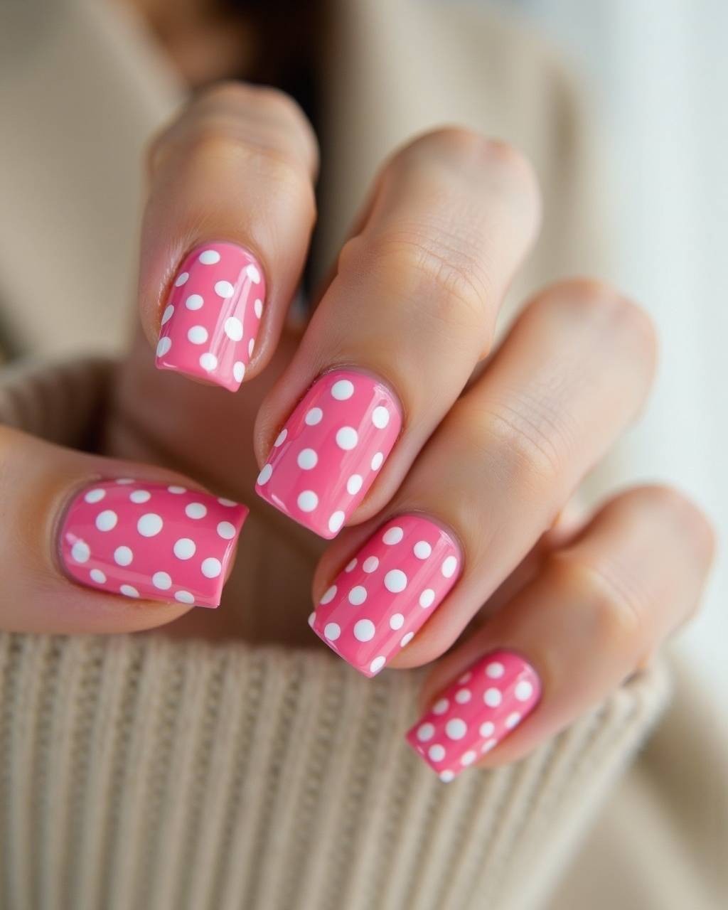 Square geometric nail design by Omar Said