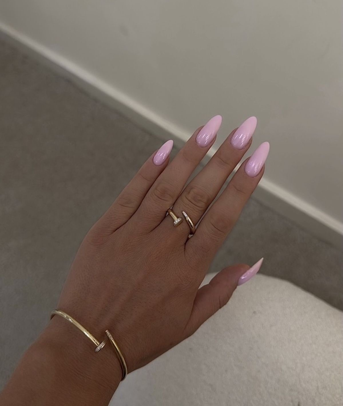 Square floral nail design by Omar Said