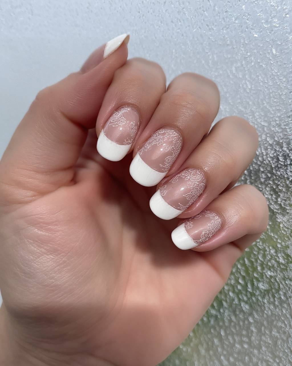 Squoval French nail design by Omar Said