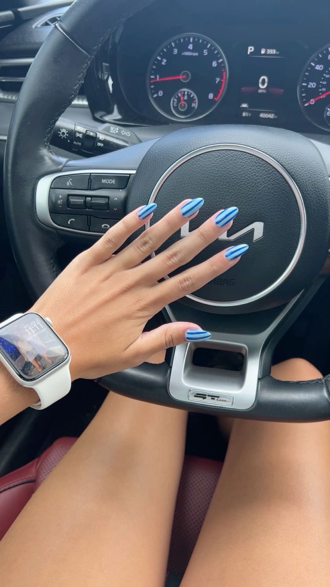 Oval glazed nail design by Omar Said
